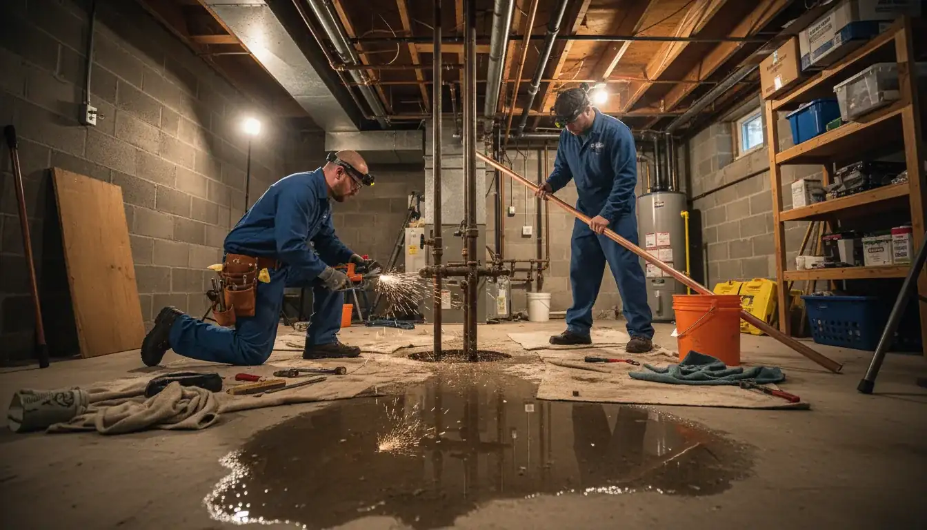 Expert Plumbing Pro - emergency-basement-pipe-replacement-for-a-northglenn-home